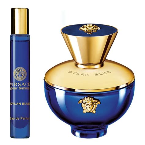 versace blue perfume set